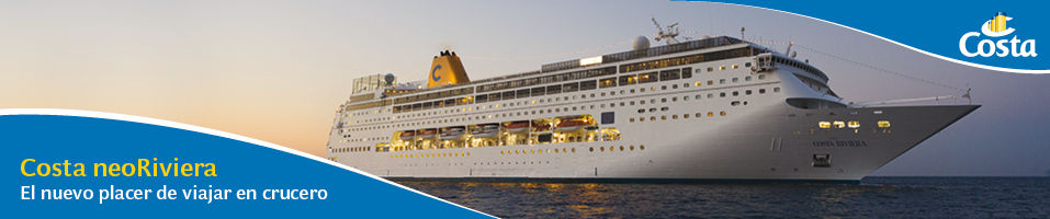 Costa NeoRiviera (Costa Cruceros) - Un buque de ambiente español... ¡Para que se sienta como en casa! CRUCEROS COSTA NEORIVIERA CRUCEROS ISLAS GRIEGAS CRUCEROS DESDE VENECIA CRUCEROS DESDE RODAS CRUCEROS DESDE ESTAMBUL CRUCEROS GRECIA Y TURQUIA CRUCEROS TODO INCLUIDO CRUCEROS VUELOS INCLUIDOS