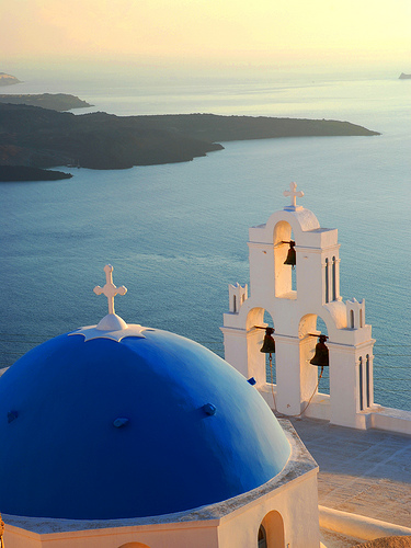 Anochecer en Santorini CRUCEROS SANTORINI