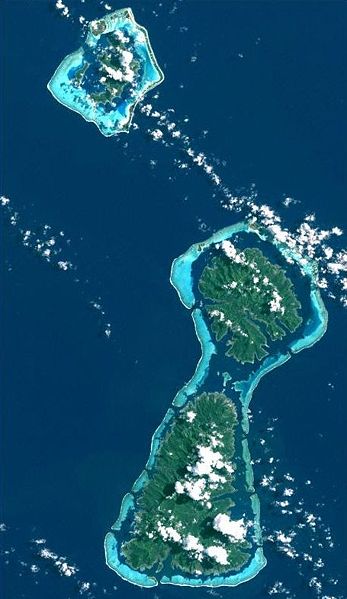 Bora Bora, Tahaa y Raiatea (foto de Satelite)