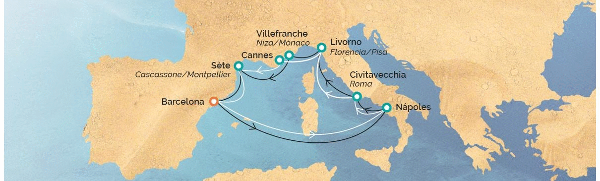 Descubra los Tesoros del Mediterráneo Occidental en un Crucero en Español, con TODO INCLUIDO a bordo del Sovereign de Pullmantur. Reservas: Telf. 91 593 42 28 (desde España) Móvil: (+34) 667 667 447 (desde fuera de España) -también whatsapp- Mail: info@cruceroclick.com CRUCERO 5 MARAVILLAS DEL MEDITERRANEO SOVEREIGN DE PULLMANTUR SOVEREIGN CRUCEROS MEDITERRANEO CRUCEROS DESDE BARCELONA CRUCEROS MEDITERRANEO CRUCEROS ITALIA CRUCEROS DESDE BARCELONA MEDITERRANEAN CRUISES BARCELONA CRUISES CRUCEROS EN ESPAÑOL CRUCEROS ESPAÑA CRUCEROS FRANCIA #Sovereign #Pullmantur #CrucerosBarcelona #Barcelona #ReservaCruceros #OfertaCruceros #SovereignCruises #CrucerosSovereign