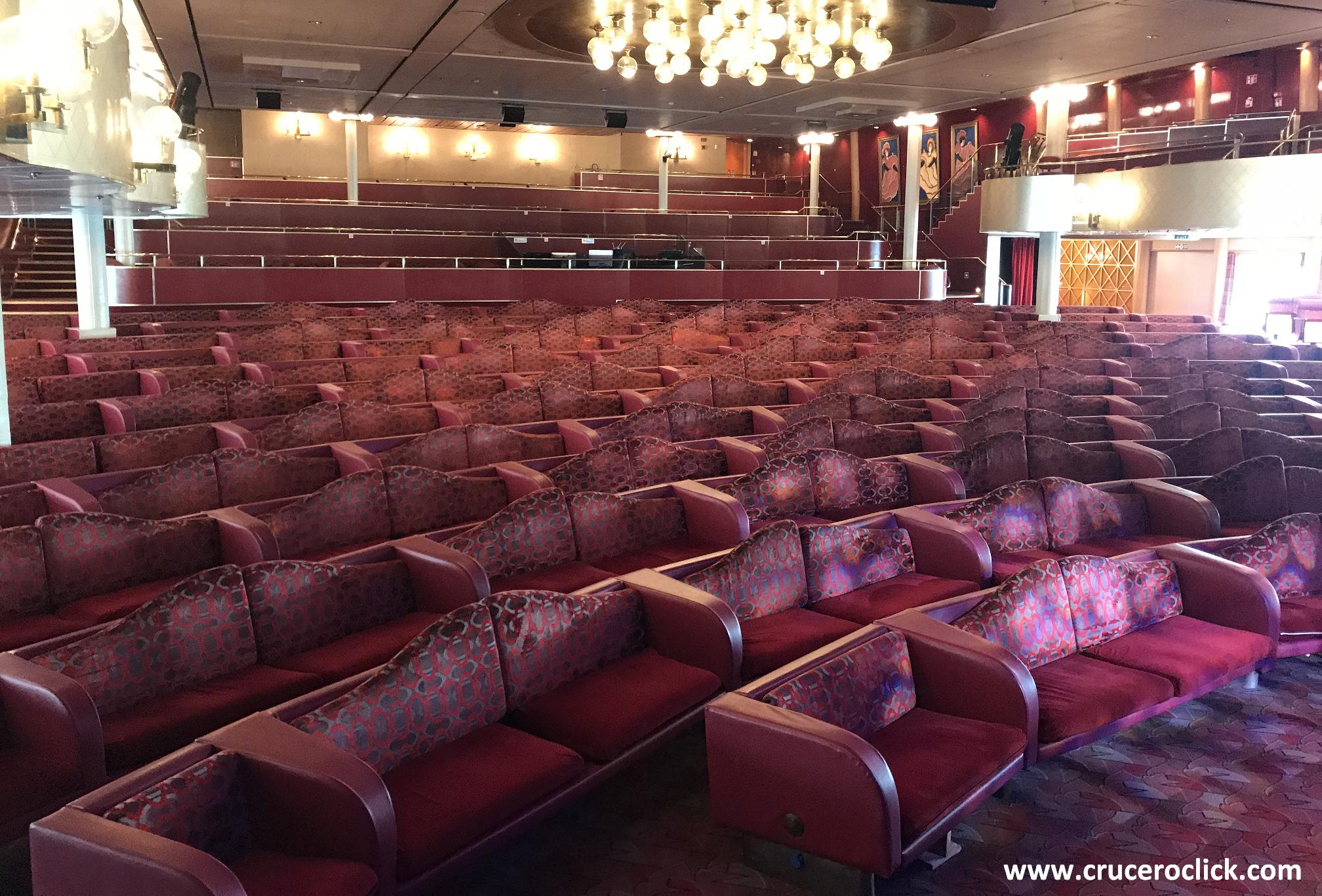 La sala de espectáculos "Broadway" a bordo del buque Sovereign de Pullmantur (Foto copyright CruceroClick) CRUCEROS SOVEREIGN CRUCEROS PULLMANTUR CRUCEROS OFERTA DESCUENTOS CRUCERO 5 MARAVILLAS DEL MEDITERRANEO SOVEREIGN DE PULLMANTUR SOVEREIGN CRUCEROS MEDITERRANEO CRUCEROS DESDE BARCELONA CRUCEROS MEDITERRANEO CRUCEROS ITALIA CRUCEROS DESDE BARCELONA MEDITERRANEAN CRUISES BARCELONA CRUISES CRUCEROS EN ESPAÑOL CRUCEROS ESPAÑA CRUCEROS FRANCIA #Sovereign #Pullmantur #CrucerosBarcelona #Barcelona #ReservaCruceros #OfertaCruceros #SovereignCruises #CrucerosSovereign #TeatroBroadway