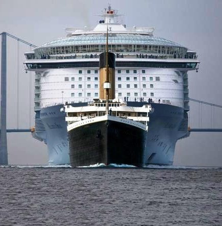 TITANIC VS OASIS CRUCERO MAS GRANDE DEL MUNDO OASIS OF THE SEAS DESDE BARCELONA