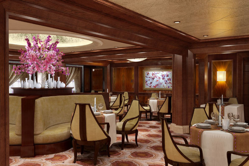 El elegante Restaurante Murano, donde disfrutar de la mejor cocina mediterránea SOLSTICE CLASS SHIPS CELEBRITY CRUISES MURANO RESTAURANT