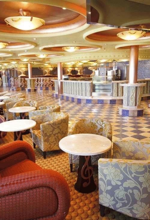 La elegante Cafeteria Rondo a bordo del Costa Pacifica OFERTAS MEDITERRANEO OCCIDENTAL