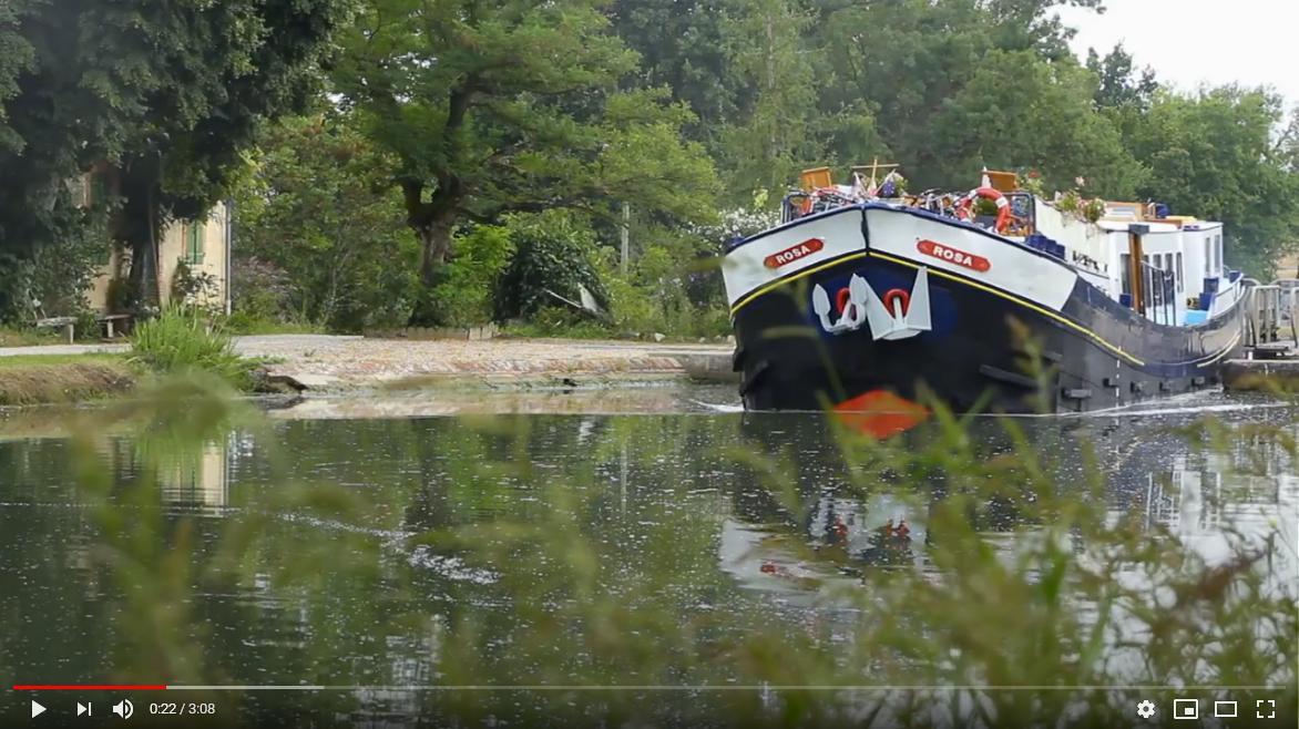 VIDEO ROSA HOTEL BARGE GASCONY CRUISES EUROPEAN WATERWAYS