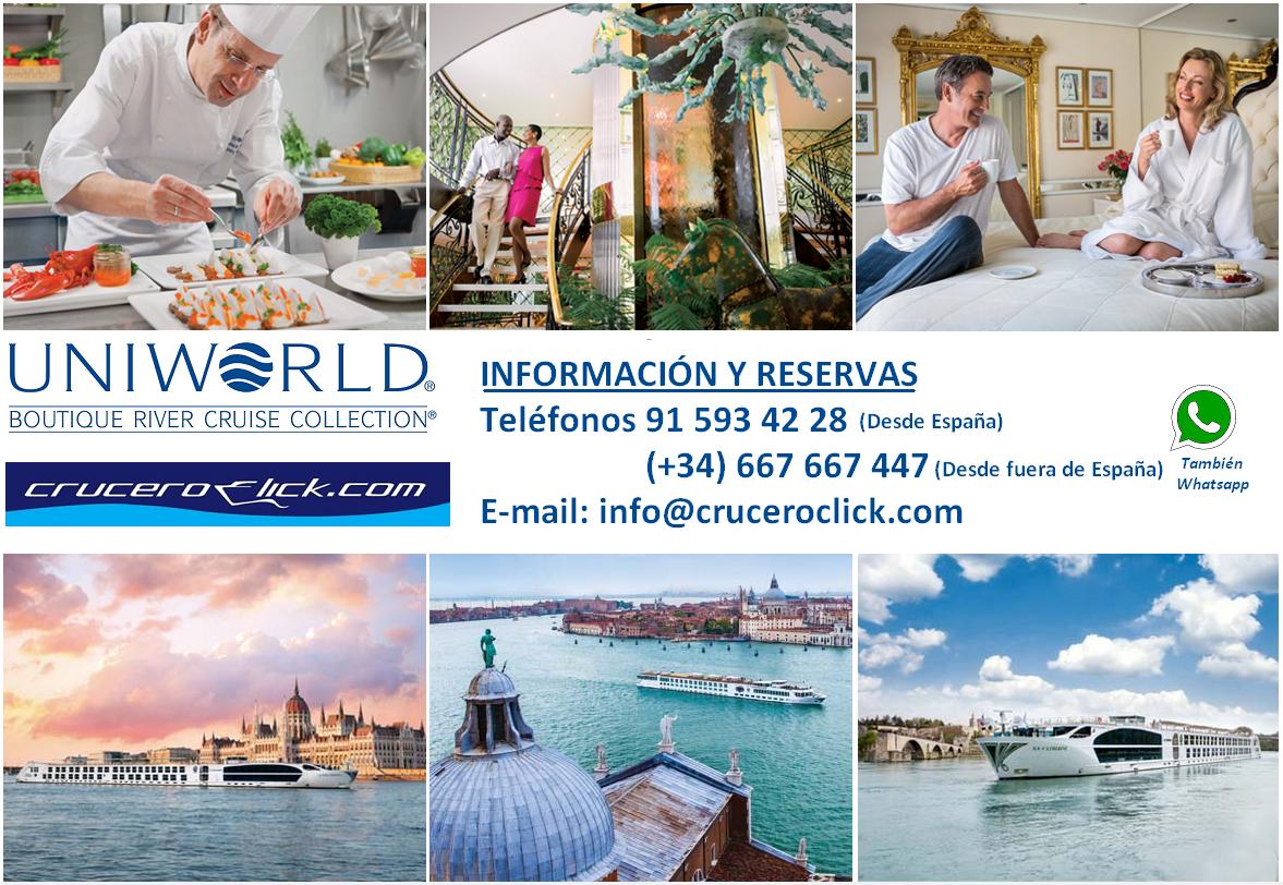 RESERVAS CRUCEROS FLUVIALES UNIWORLD OFERTAS DESCUENTOS CRUCEROS DE LUJO RIOS DE EUROPA UNIWORLD RIVER CRUISES LUXURY RIVER CRUISES UNIWORLD