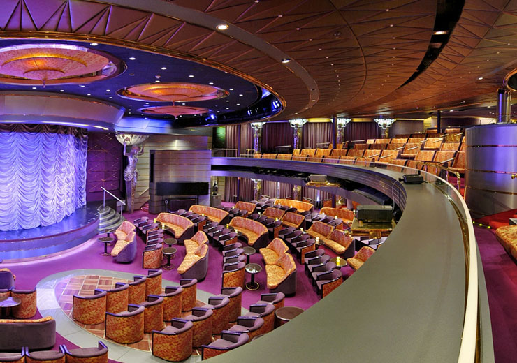 El Teatro o "Queen´s Lounge" a bordo del Ms Amsterdam (Holland America Line) CRUCEROS MS AMSTERDAM CRUCEROS ALASKA PACIFICO CRUCEROS VUELTA AL MUNDO CRUCEROS POLINESIA CRUCEROS VIAJES DE NOVIOS