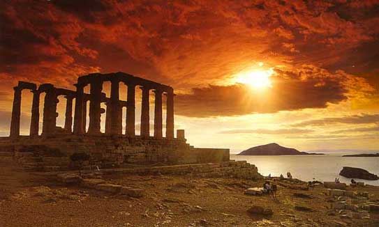 CRUCEROS GRECIA LAVRIO CABO SOUNION TEMPLO GRIEGO TEMPLO POSEIDON