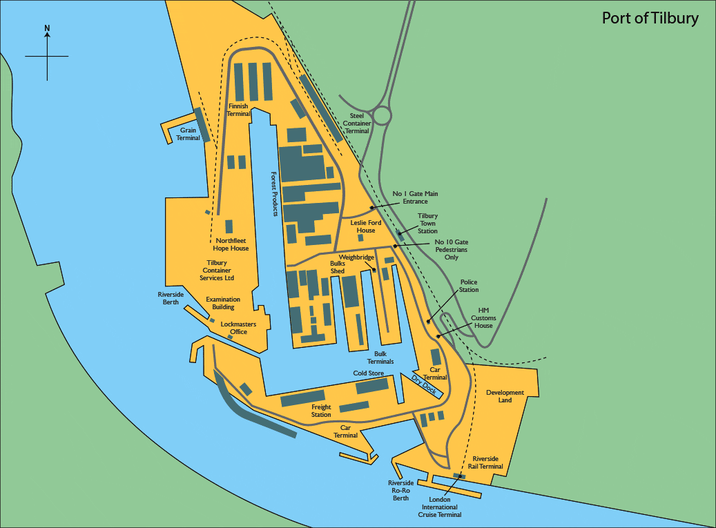 TILBURY LONDON PORT PASSEGENGER TERMINAL TILBURY CRUISES LONDON TILBURY CRUISES
