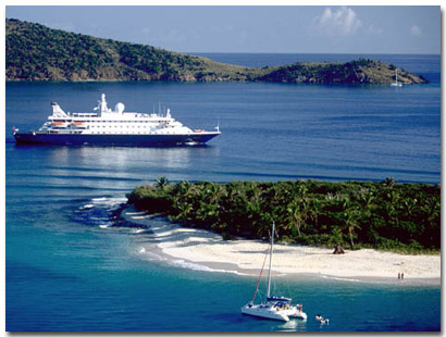 En el Caribe SeaDream visita islas casi desiertas