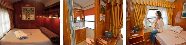 Disfrute del confort de las elegantes suites a bordo del Tren Transcantábrico Clásico CRUCEROS EN TREN TRANSCANTABRICO CLASICOS CRUCEROS SOBRE RAILES CRUCEROS EN TREN TRENES DE LUJO RENFE FEVE CRUCEROS NORTE DE ESPAÑA CRUCEROS TERCERA EDAD VIAJES DE LUJO SUITES ELEGANTES