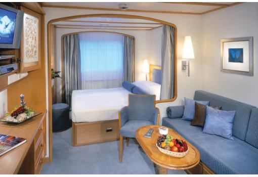Una de las confortables suites del Yate